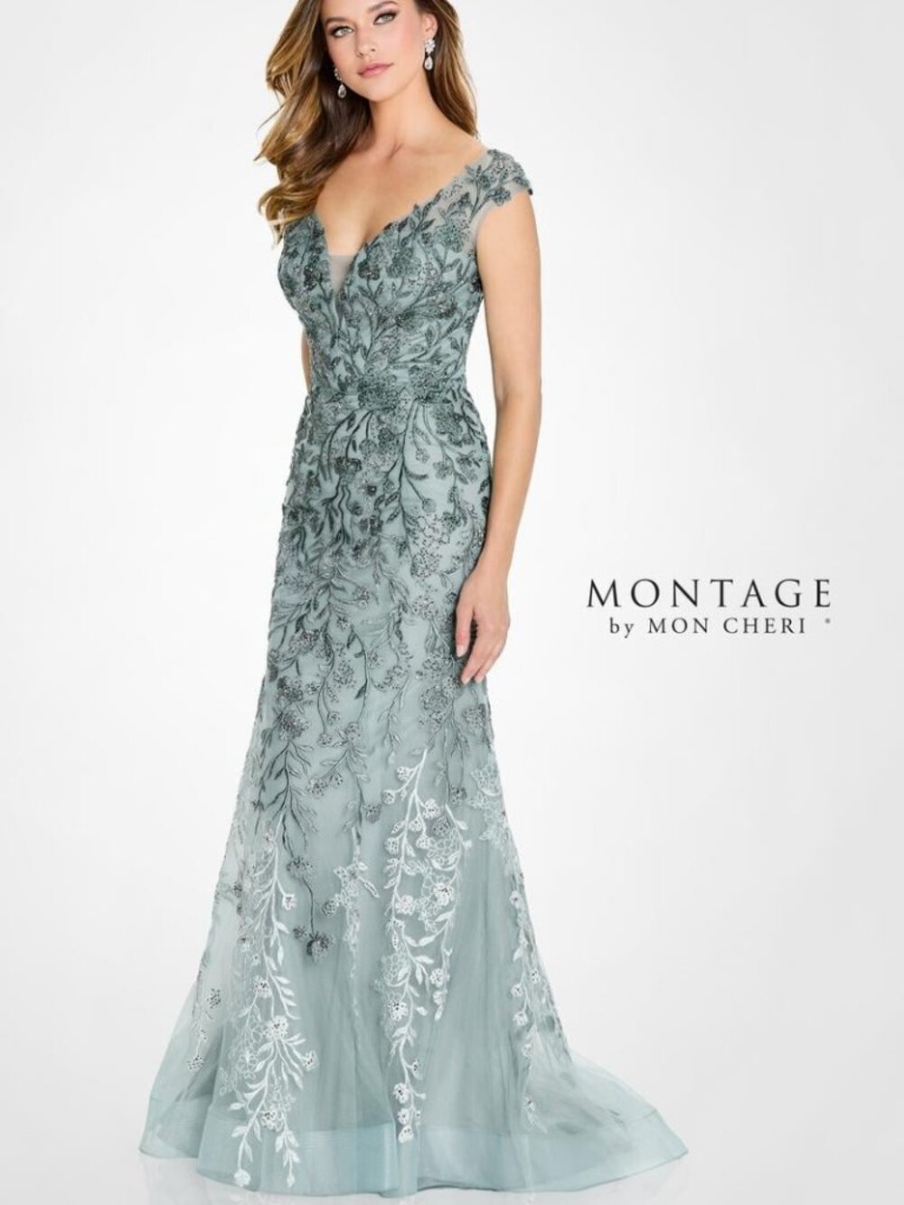Montage by Mon Cheri M522. Size 12. Mother of Bride or Groom Formal Dress.